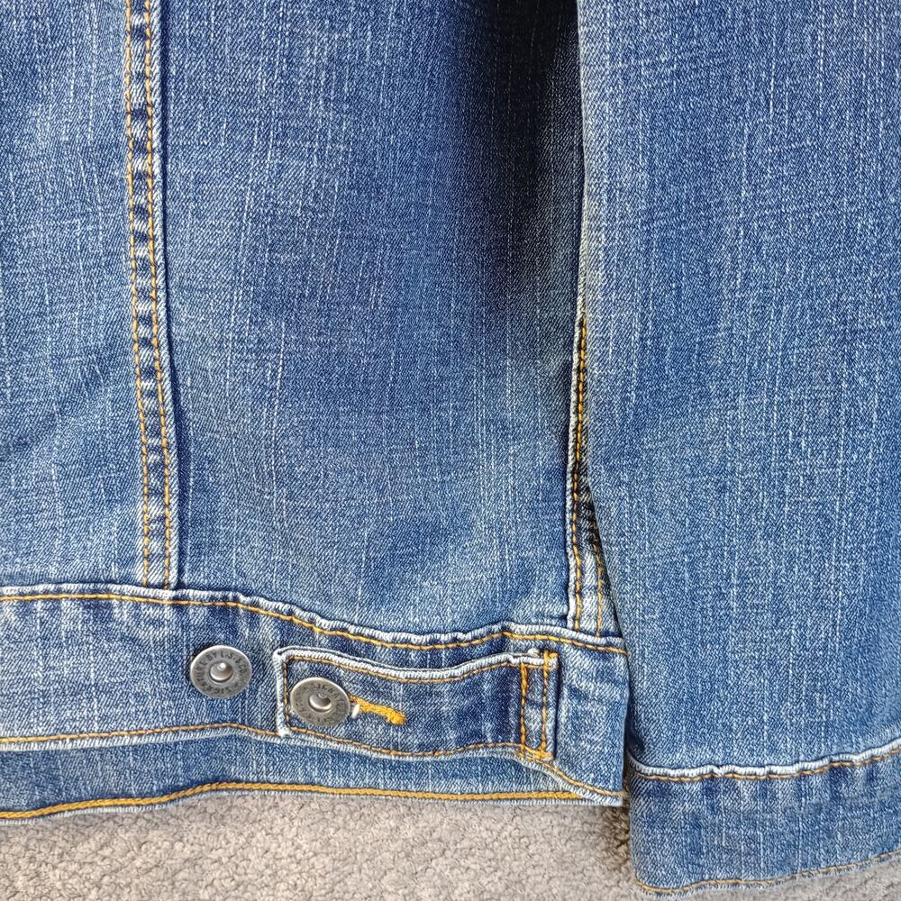 Levi Strauss Signature Gold Womens Denim Trucker Jacket Blue Large Classic - Picture 8 of 10